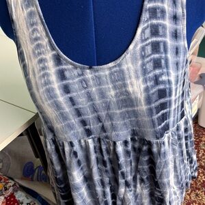 Bobeau Navy Tie-Dye Tank Top